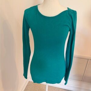 J. Crew Turquoise Long Sleeve Women's Tee